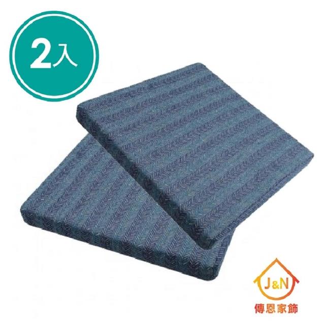 【J&N】艾莎立體坐墊 - 55x55cm(藍色-2入組)