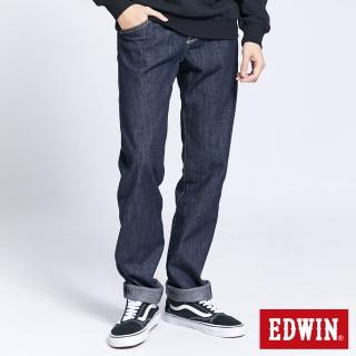 【EDWIN】男裝 加大碼-B.T二貼保溫直筒牛仔長褲(原藍色)