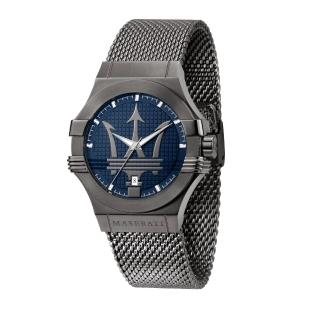 【MASERATI 瑪莎拉蒂】米蘭精鍍黑鋼腕錶42mm(R8853108005)