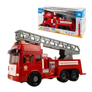 【888ezgo】ST台灣配音大型紅色消防救援雲梯車（雲梯可升高）（車門開附人偶）（品質佳超會跑）