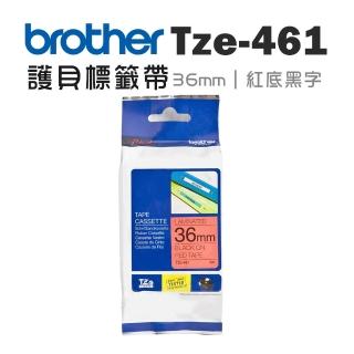【brother】TZe-461 護貝標籤帶(36mm 紅底黑字)
