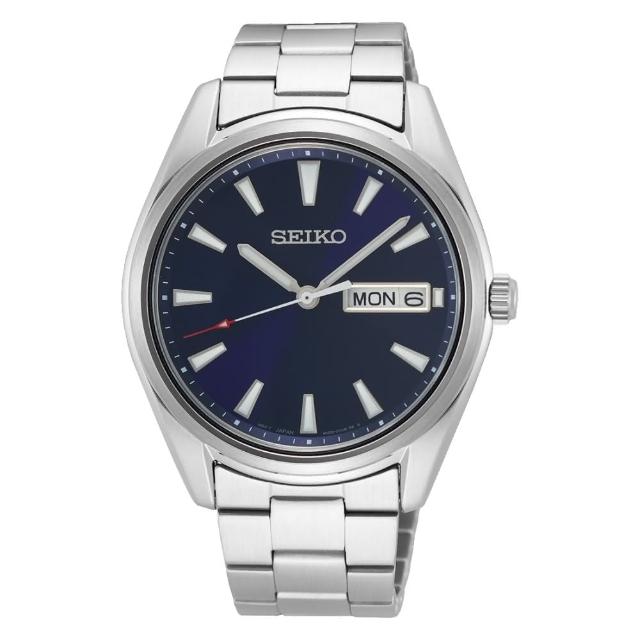【SEIKO 精工】藍面大三針星期日期腕錶40mm(6N53-00A0B/SUR341P1)
