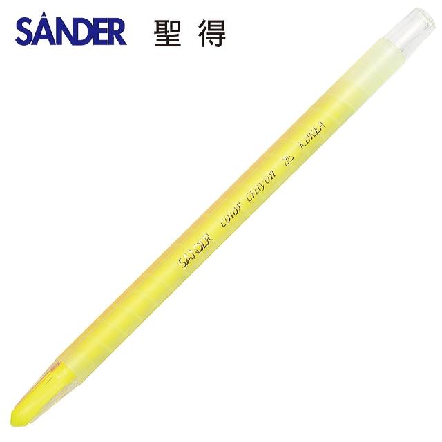 【SANDER聖得】B-1713  螢光色旋轉蠟筆-長 螢光黃(12支1包)