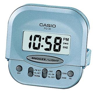 【CASIO 卡西歐】旅行專用款數位液晶鬧鐘(PQ-30-2)