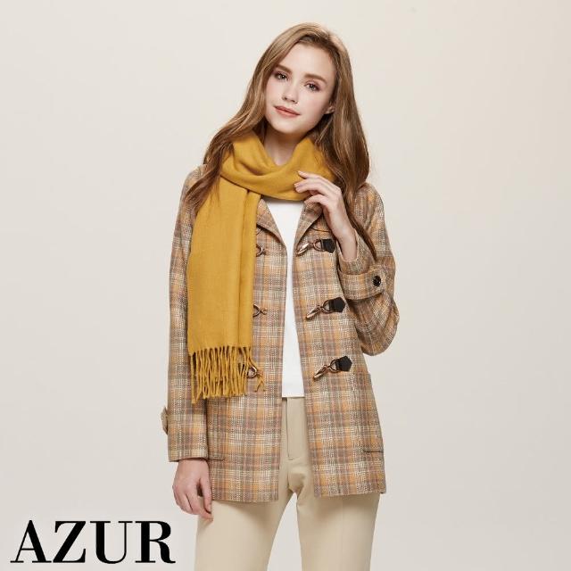 【AZUR】時尚女伶經典格紋造型外套