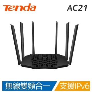 【Tenda 騰達】AC21 2100M 6天線雙頻 全Giga路由WiFi分享器 英雄戰機(1000M以下頻寬、三晶片多核架構)