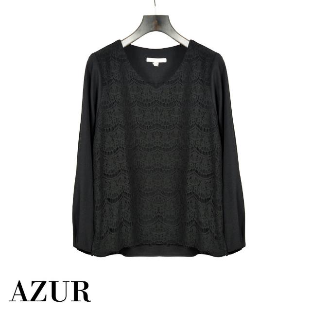 【AZUR】法式休閒時尚蕾絲上衣