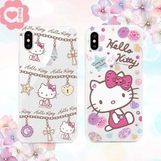 【SANRIO 三麗鷗】iPhone 7/8/SE 2020 4.7吋 Hello Kitty 凱蒂貓 彩繪水鑽空壓氣墊殼(正版授權)