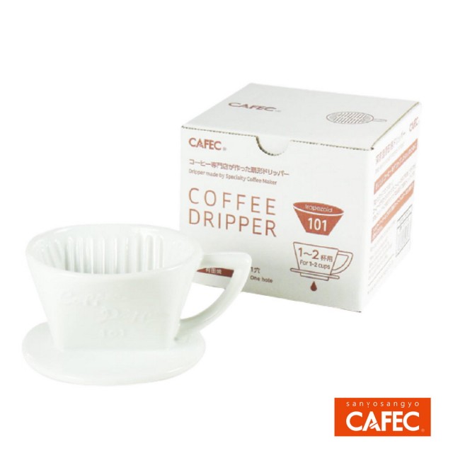 【日本三洋產業CAFEC】總代理 CAFEC 有田燒陶瓷扇形濾杯 1-2人份