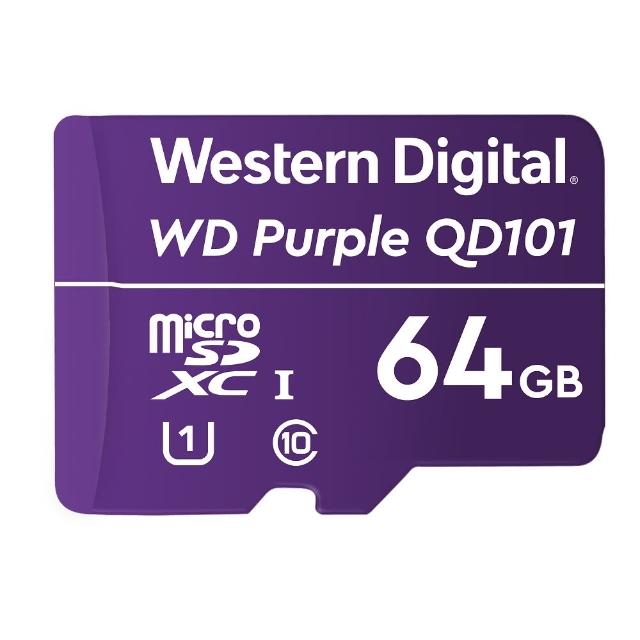 【WD 威騰】紫標 MicroSDHC 64GB 高耐寫監控記憶卡