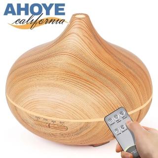 【AHOYE】木紋水氧機 可遙控 加濕器 香薰機