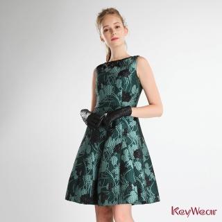 【KeyWear 奇威名品】時尚名媛氣質手工縫珠小洋裝(共2色)
