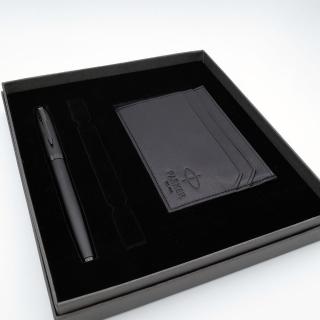 【PARKER】派克 新IM 特別版鋼筆+牛皮卡夾禮盒組(二色可選)