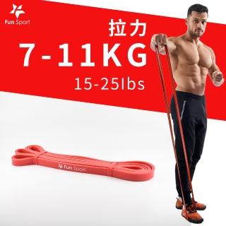 【Fun Sport】健力環-乳膠環狀彈力阻力帶-紅-(阻力圈 彈力帶 拉力繩 橡筋帶)