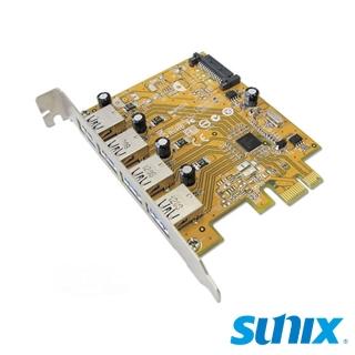 【SUNIX】USB 3.0 PCIe 4埠 擴充卡(USB4300NS)