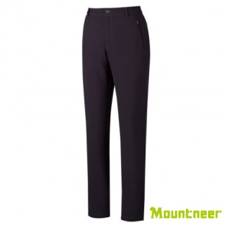 【Mountneer 山林】女 SOFT SHELL保暖極窄管褲-暗紫 32S18-92(透氣合身/機能/下著/運動休閒)