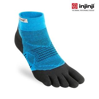 【Injinji】RUN 輕量吸排五趾短襪EX[水藍](輕量款 慢跑 五趾襪 短襪)