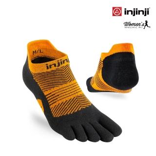 【Injinji】RUN女性輕量吸排五趾隱形襪[橘色](輕量款 慢跑 五趾襪 隱形襪)