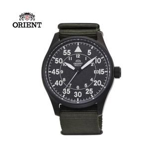 【ORIENT 東方錶】ORIENT 東方錶 WATER RESISTANT 100m系列 飛行機械錶 尼龍錶帶 黑色-42.4mm(RA-AC0H02N)