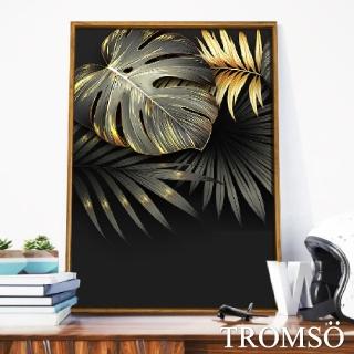【TROMSO】北歐生活版畫有框畫-黑葉金夏WA221(40x60cm)