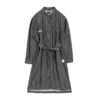 【BSX】女裝Core系列 綁帶襯衫洋裝(09 黑色)