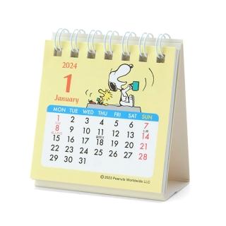 【SANRIO 三麗鷗】2024 迷你線圈式桌曆 月曆 SNOOPY 史努比