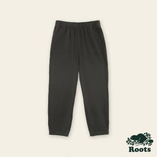 【Roots】Roots大童-都會探索系列 環保材質彈性縮口褲(石墨灰)