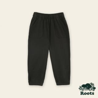 【Roots】Roots小童-都會探索系列 環保材質彈性縮口褲(石墨灰)