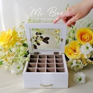 【Ms. box 箱子小姐】美式風格木製珠寶盒飾品盒/收納盒/珠寶盒(618前哨戰)