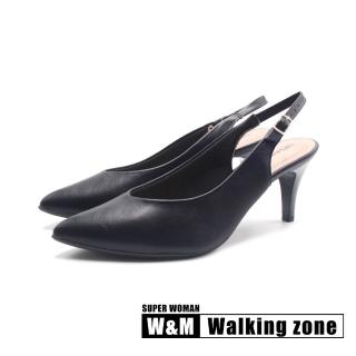 【WALKING ZONE】女 SUPER WOMAN尖頭優雅細跟鞋 女鞋(黑色)