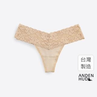 【Anden Hud】夏日時光．V蕾絲丁字褲(日曬膚)
