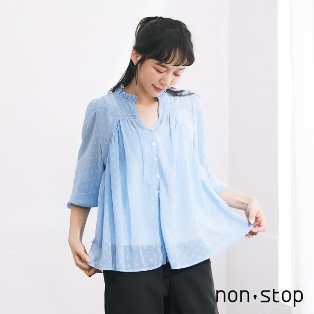 【non-stop】浪漫透膚蕾絲襯衫-2色