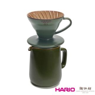 【HARIO】V60藍媚茶01懷汝濾杯(+陶作坊高山下壺)