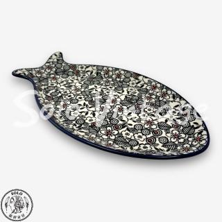 【SOLO 波蘭陶】CA 波蘭陶 24CM 魚型盤 黑白映彤系列 CERAMIKA ARTYSTYCZNA