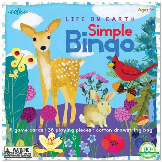 【美國 eeBoo 桌遊】Life on Earth Simple Bingo(基礎賓果遊戲桌遊)