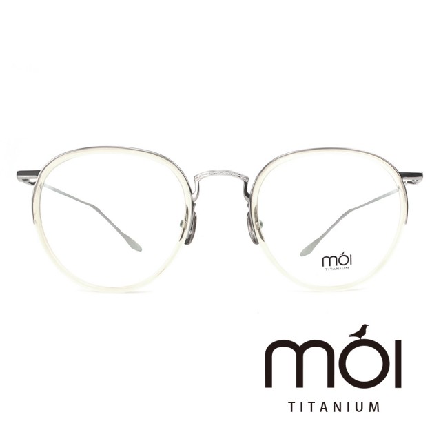 【moi 摩異】moi取意法語中的意涵  自我  純鈦光學眼鏡(透明 T008-03)