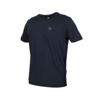 【FIRESTAR】男彈性圓領短袖T恤-吸濕排汗 反光 慢跑 路跑 運動上衣 條紋墨藍黑(D0530-98)