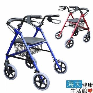 【海夫健康生活館】“富凱源”機械式輪椅 未滅菌 鋁合金 四輪 助行車 購物車(JI833)