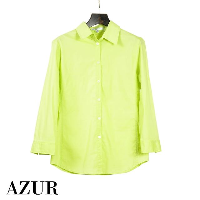 【AZUR】時尚休閒風格素色襯衫-2色