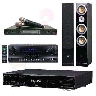 【音圓】S-2001 N2-550+DW-1+LM-750+QX900(伴唱機 大容量4TB硬碟+擴大機+無線麥克風+喇叭)