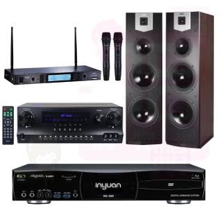 【音圓】S-2001 N2-350+DW-1+TR-5600+SK-800V(伴唱機 大容量4TB硬碟+擴大機+無線麥克風+喇叭)