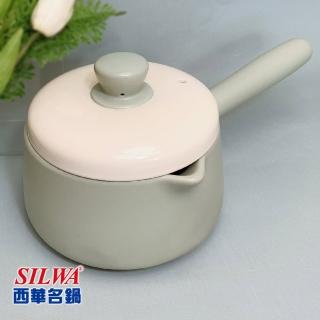 【SILWA 西華】英倫童話耐熱瓷單柄湯鍋1.2L(青蘋果綠)