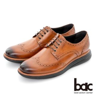 【bac】輕量舒適 菁英商務真皮上班鞋(淺棕色)