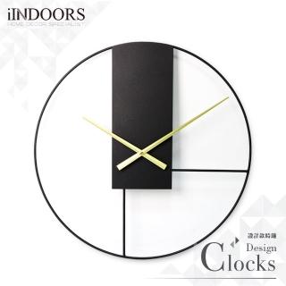 【iINDOORS】Loft 簡約設計時鐘(蒙德里黑 53cm)