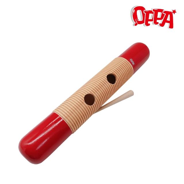 【OPPA】大刮葫 松木 木魚 紅色 附棒│音樂律動 教具(幼兒教育 小樂器)