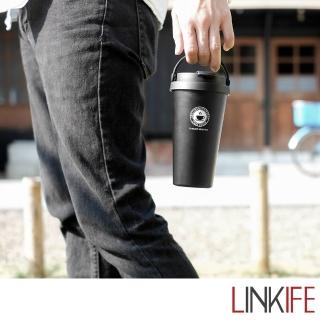 【LINKIFE】簡約不鏽鋼雙層保溫杯(黑色/保溫瓶)