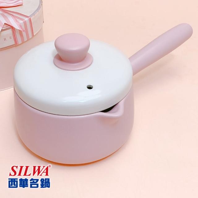 【SILWA 西華】英倫童話耐熱瓷單柄湯鍋1.2L(蜜桃粉)
