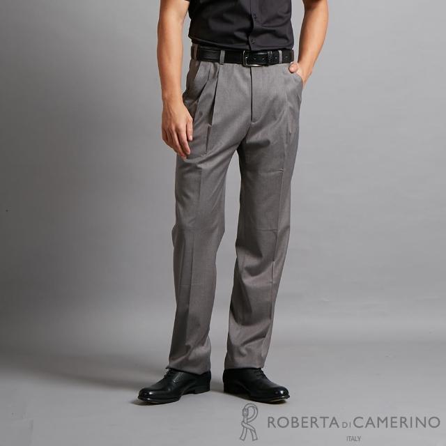 【ROBERTA 諾貝達】舒適腰圍設計 高質感西裝褲(灰色)