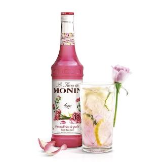 【MONIN】玫瑰風味糖漿700ml(全球 創意 調飲 調酒 最佳良伴)
