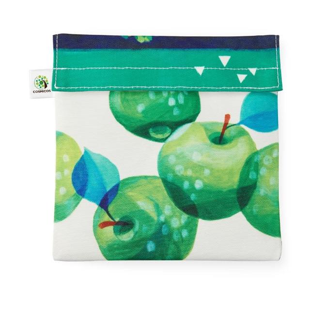 【COSMICOS】青蘋果吐司 歐美手繪環保食物袋-重複使用袋輕食袋(手繪插畫家/MIT台灣製造/輕食速食袋)